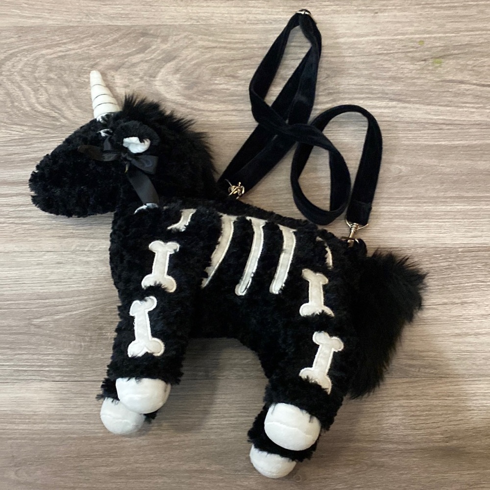Unicorn Skeleton Plush Bag